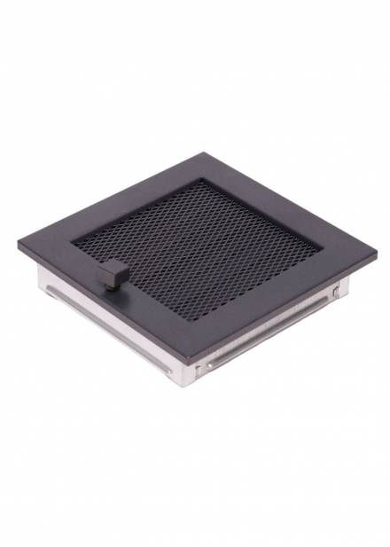 Grila neagra cu jaluzea 17x17